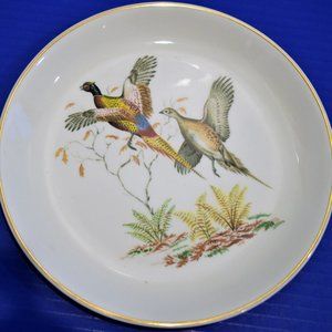 Salena Ovenproof 23 K Gold Geese Plate